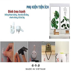 Bộ tranh 3 Bức - Tranh treo tường  phòng khách- Tranh Hoa 3D Hiện Đại H60190 /Gỗ MDF cao cấp phủ kim sa/ Chống ẩm mốc, mối mọt/Bo viền góc tròn