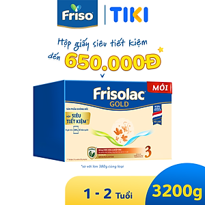 Sữa Bột Frisolac Gold 3 Hộp Giấy 3,2KG cho bé từ 1-2 tuổi