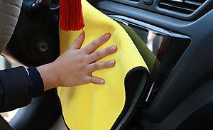 Combo 2 Khăn Lau Xe Ô Tô Siêu Thấm Size 30cm x 40cm, 2 Chiếc Khăn Lau Nội Thất Cho Xe, Khăn Lau Đa Năng Chất Liệu Microfiber - Hàng Chính Hãng