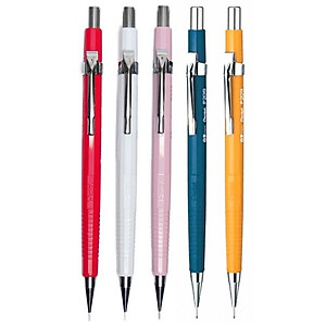 Bút chì kim Pentel P205 ngòi 0.5mm đầu bút bằng inox chống gỉ ruột chì tự xoay viết mượt đều màu