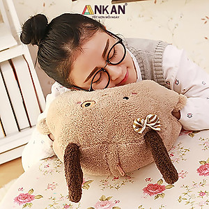Chăn Gối Văn Phòng 3 Trong 1 Gấu Nâu Độc Đáo Kiểu Dành Cho Nữ Dùng Để Ngủ Trưa Tại Văn Phòng, Tựa Lưng Và Gấu Bông Dùng Để Trang Trí