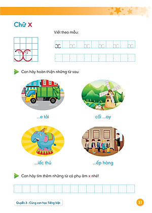 Sách Hành Trang Giúp Con Tự Tin Vào Lớp 1 - Quyển 3: Cùng Con Học Tiếng Việt