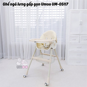 Ghế ngả lưng gấp gọn có bánh Umoo UM-05117 - Mã ghế đa zi năng nhất năm 2022, chấp hết mọi tư thế ăn nghiêng ngả của các siêu quậy nhí 
