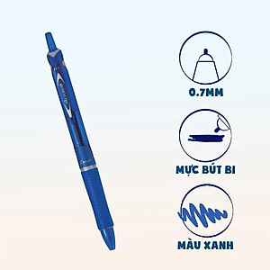 Bút Bi Pilot Bấm Acroball 0.7mm - Màu Xanh