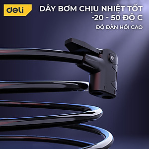 Bơm Xe Đạp Xe Máy Deli Tools Tích Hợp Đồng Hồ Áp Suất Tối Đa 160psi Nhỏ Gọn Dễ Dàng Mang Theo Mọi Nơi DL880005