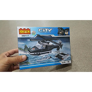 COGO - CITY - 3021 COMBO 8 HỘP Mô Hình Lắp Ráp Xe Cảnh Sát