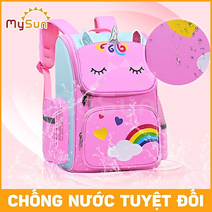 Balo cặp xách đi học sinh nam nữ chống gù cho bé trai gái cấp 1 tiểu học lớp 1 2 3 4 5 6 giá rẻ MySun