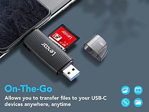 Đầu đọc thẻ nhớ Lexar RW310X Dual-Slot SD / MicroSD USB 3.2 Type-C và Type-A, tốc độ đọc 170Mb/s - Hàng chính hãng BH 12 tháng