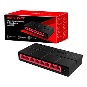 Bộ chia mạng lan 5 8 cổng Mercusys MS105G MS108G switch 5 port 8 port gigabit 10/100/1000 Mbps - Hàng chính hãng