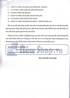 Tuyển Tập Olympic Toán Học Tại Các Nước Đông Âu (Tái Bản)