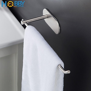 Móc treo cuộn giấy dài khăn tắm inox 304 mẫu dán Hobby home decor G10