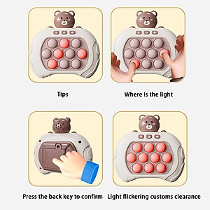 Đồ chơi Pop it thế hệ mới - máy điện tử chơi game Pop it giải trí bấm nút theo đèn nhạc