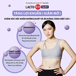 60 Gói Men Vi Sinh Hàn Quốc LACTO-FIT SLIM Cải Thiện Đường Ruột, Hỗ Trợ Người Ăn Kiêng (60 gói x 2g)