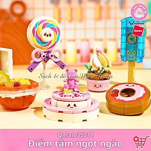 Đồ chơi xếp hình, lắp ráp 6 in 1 Qman 35011 - Điểm tâm ngọt ngào - Dành cho bé gái từ 6 tuổi