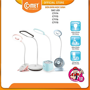 Đèn Bàn Sạc Led Comet  đa chức năng Tuổi Thọ Cao, Bảo Hành 12 Tháng, Lỗi 1 Đổi 1 Trong 6 Tháng