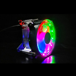 Quạt tản nhiệt CPU Led rainbow 11X for Intell lõi đồng nguyên chất cho máy tính hàng nhập khẩu