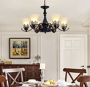 Đèn chùm YADO 6 tay phong cách cổ điển - kèm bóng Led chuyên dụng