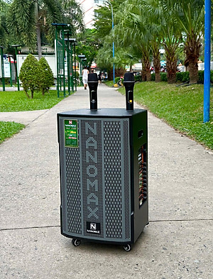 Loa Kéo Nanomax SK-12X5 ( Xám ) Bass 30cm 400w Karaoke Bluetooth Tặng Kèm 2 Mic Hát karaoke. Hàng chính hãng