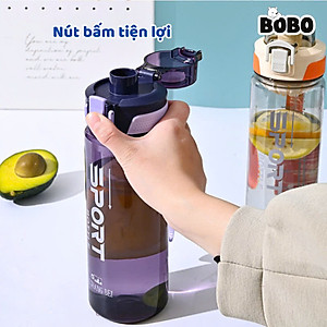 Bình Đựng Nước Thể Thao 650ML Chất Liệu Nhựa PP Nguyên Sinh An Toàn - Hàng Chính Hãng