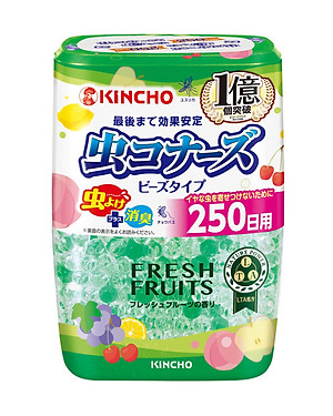 HỘP LÀM THƠM PHÒNG VÀ ĐUỔI MUỖI KINCHO DẠNG HẠT 250 NGÀY (HƯƠNG TRÁI CÂY)