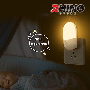 Đèn ngủ 2 màu Rhino L802, nhẹ nhàng tiết kiệm điện - Hàng chính hãng