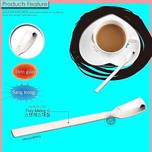 [HÀNG CHÍNH HÃNG]Bộ thìa pha trà, pha cafe bằng thép không gỉ an toàn sức khỏe dài 14cm của GGOMi Hàn Quốc