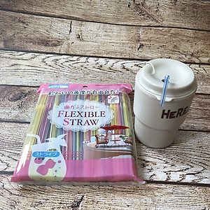 Combo 2 cốc uống nước kèm nắp xoay có lỗ cắm ống hút  320ml