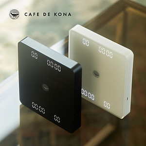 Cân điện tử GHOST 2 mặt cho pha chế cà phê đồ uống có đếm giờ CAFE DE KONA pin sạc