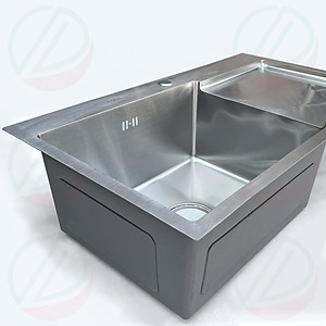 Combo Chậu Rửa Chén Bát Inox Có Chân Loại 1 Hố Có Bàn Dài 80cm Rộng 46cm Kèm Vòi Kazta Và Luxta - Gồm chậu, chân, vòi, đầy đủ xi phông