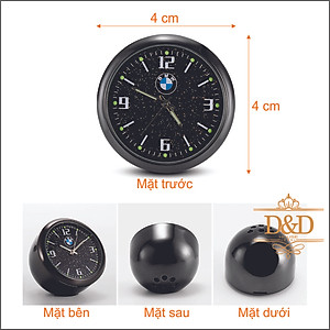 Đồng hồ trang trí xe hơi đủ logo các hãng xe (dán táp lô hoặc gắn cửa gió) - Tặng thêm 1 pin
