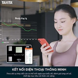  Cân điện tử kết nối điện thoại thông minh, phân tích 10 chỉ số cơ thể Tanita BC-402 Nhật Bản
