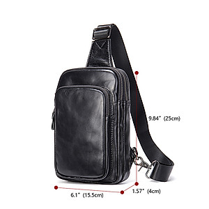 Túi đeo ngực, đeo chéo nam da bò cao cấp BHM7592