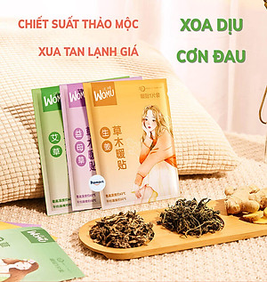 Miếng Dán Đau Bụng Kinh Hamart Dán Chườm Ấm Bụng Giữ Nhiệt Cơ Thể 3 Vị Thảo Dược Thiên Nhiên