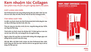 Kem nhuộm tóc collagen kirin 100g - Màu nâu tự nhiên (44/0)