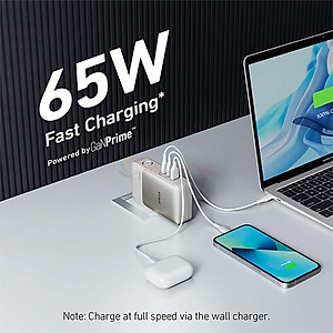 Sạc dự phòng kiêm cốc sạc Anker 733 GaNPrime PowerCore 2 in 1 1USB 2Type-C 65W 10000mAh A1651 - Hàng chính hãng