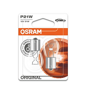 Combo 2 Bóng Đèn Sau 1 Tim OSRAM Original P21W 12V 21W (Chân Thẳng)