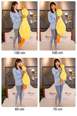 Thú nhồi bông vịt trầm cảm vàng dễ thương - Size từ 70cm đến 1m6 - Quà tặng gấu bông vịt vàng cute.