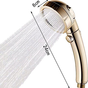 Bát sen tắm nóng lạnh mạ crom, đầu vòi tắm tăng áp mặt Inox kèm nút tắt mở với 3 chế độ nước