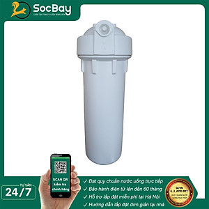 Cốc lọc nước đầu nguồn 10in ren 21, ren 13, đầu nối nhanh - Hàng Chính Hãng