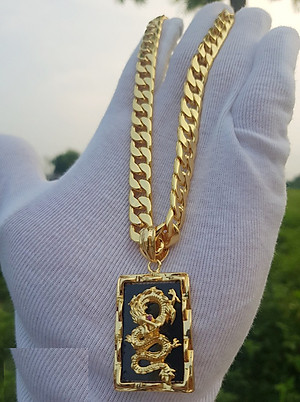 Dây Chuyền Bản To Mặt Rồng Mạ Vàng 24k MD84