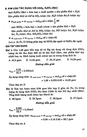 Các Dạng Điển Hình Và Phương Pháp Giải Nhanh Bài Tập Trắc Nghiệm Hóa Học 12