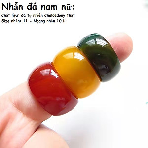 Nhẫn Nam, Nữ, Chất liệu đá Thạch Anh Thật, đẹp xuất sắc