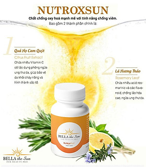 Viên Uống Chống Nắng Nội Sinh Và Trắng Da Bella The Sun Nhật Bản - Hộp 30 Viên