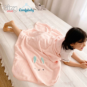 New - Khăn tắm/ chăn lông siêu mềm TinyLove 100% Coral velvet thấm hút nhanh, Size 70*140cm, hình dễ thương KT03