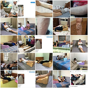 Gối kê chân giãn tĩnh mạch cao 28cm kê chân giảm phù nề chân, tê bì, vọp bẻ
