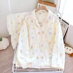 Bộ Đồ Bầu Và Cho Con Bú, Pijama Sau Sinh Azuno AZ2309 Chất Đũi Mềm Mại, Có Khe Mở Ngực Hàng Cao Cấp Cho Mẹ