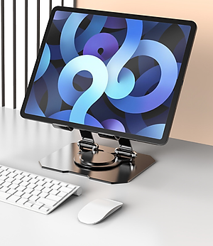 Giá Đỡ Cho Ipad, Điện Thoại Xoay 360 Độ Phiên Bản Cao Cấp Hợp Kim Nhôm- Hàng nhập khẩu 