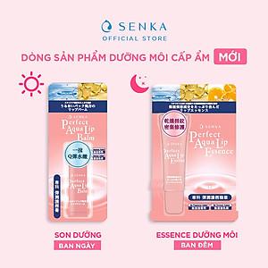 Mặt nạ ngủ dưỡng môi cấp ẩm giảm nhăn dạng tinh chất Senka Perfect Aqua Essence 10g