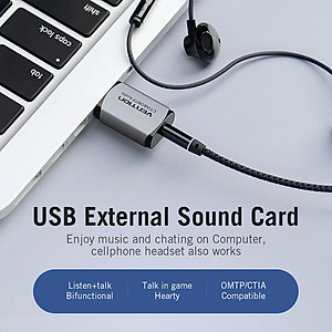 Bộ chuyển đổi Vention USB sang jack cắm tai nghe 3,5 mm