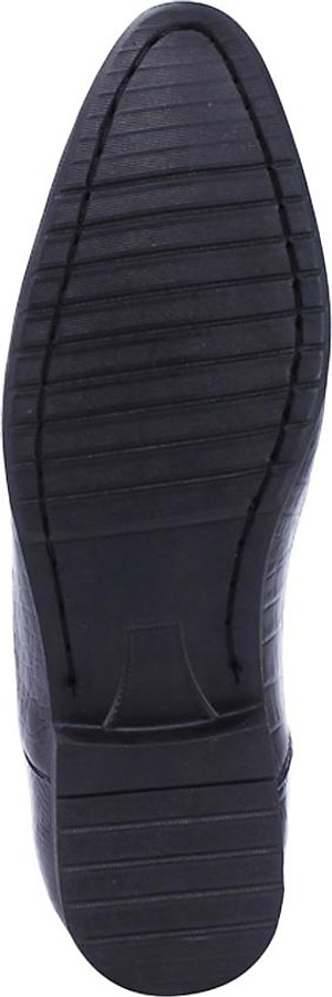 Giày Lười Nam Vân Cá Sấu Huy Hoàng HT7159 - Đen